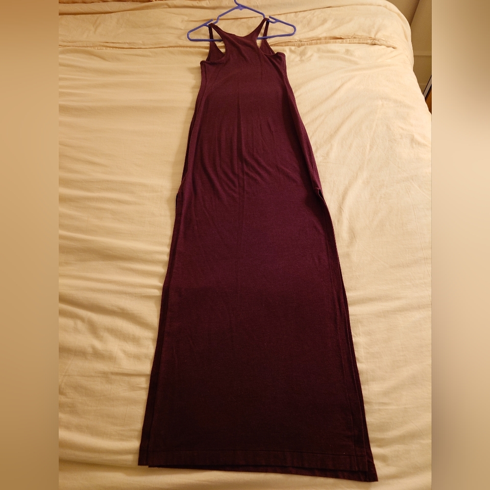 EUC Burgundy LULULEMON Refresh Racerback Tank Maxi Dress 2 / 4, S Soft Stretchy - Picture 12 of 12